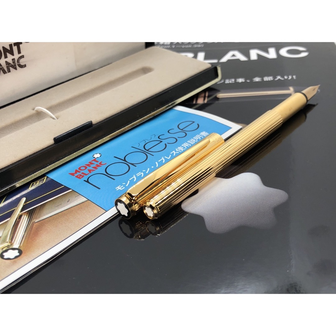 MONTBLANC(モンブラン)の※お宝未使用！金運を呼ぶ総金張り価値の高い逸品！No1147ノブレス★モンブラン インテリア/住まい/日用品の文房具(ペン/マーカー)の商品写真