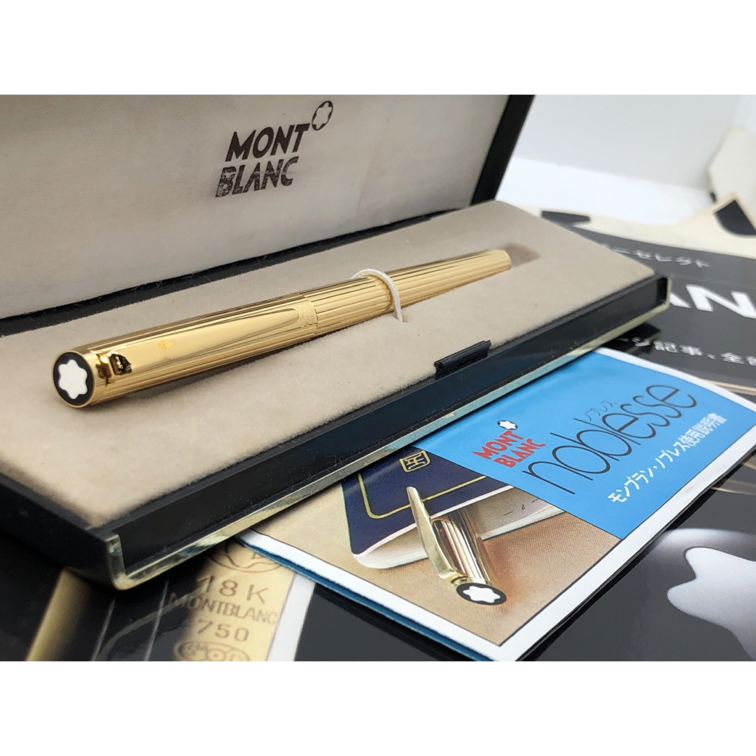 MONTBLANC(モンブラン)の※お宝未使用！金運を呼ぶ総金張り価値の高い逸品！No1147ノブレス★モンブラン インテリア/住まい/日用品の文房具(ペン/マーカー)の商品写真