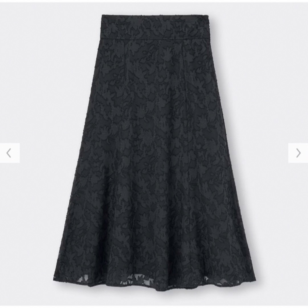GU(ジーユー)の【新品】G U ジャカードバックリボンロングスカートZ+E レディースのスカート(ロングスカート)の商品写真
