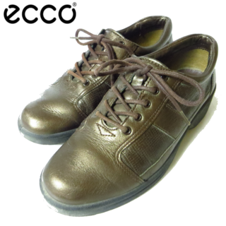 エコー(ECCO)のECCO エコー レザースニーカー ブラウン 23.5㎝ レディース(スニーカー)