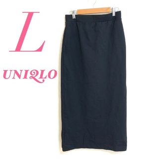 ユニクロ(UNIQLO)のUNIQLO ユニクロ　タイトスカート　ブラック　L　ウエストゴム　スリット(その他)