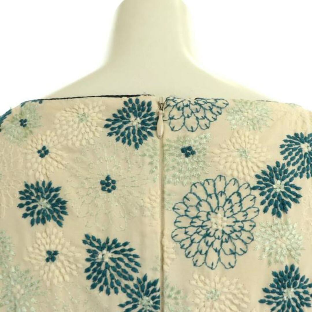 トッカ 花柄刺繍フレンチスリーブワンピース ミニ 総柄 0 オフホワイト 4