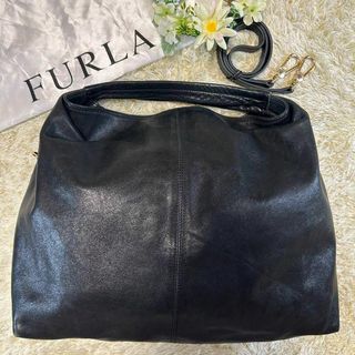 Furla - 【美品】フルラ 2way ショルダーバッグ 黒 レザー 肩掛け 斜め