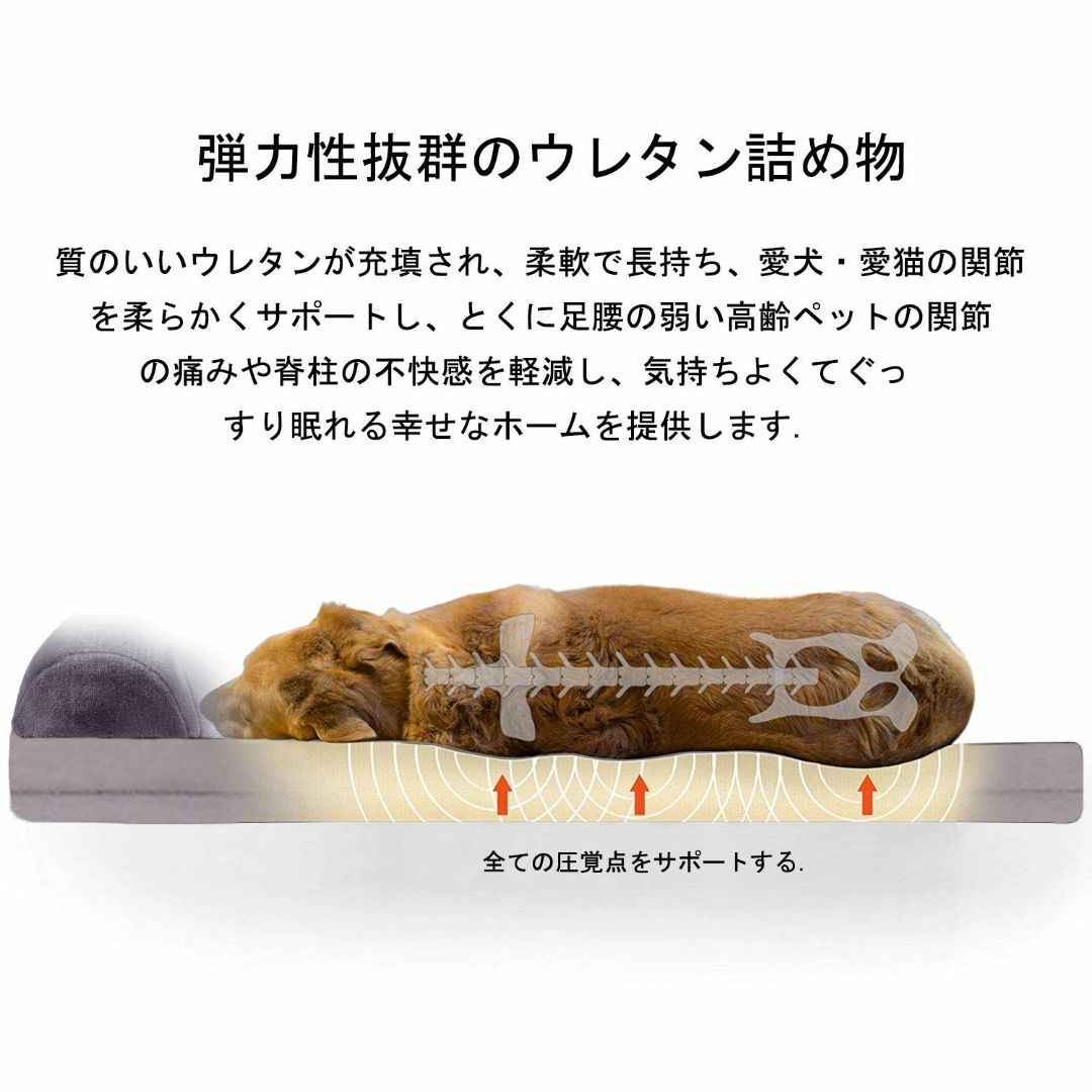 【色: グレー】JoicyCo 犬 ベッド 犬用ベッド 犬ベッド大型犬 クーラー