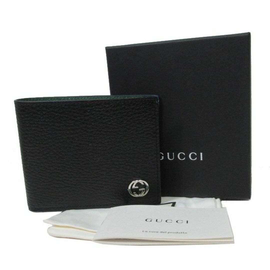 Gucci(グッチ)の【新品】グッチ 二つ折り財布 611229-CAO2N-1080 レザー メンズのファッション小物(折り財布)の商品写真
