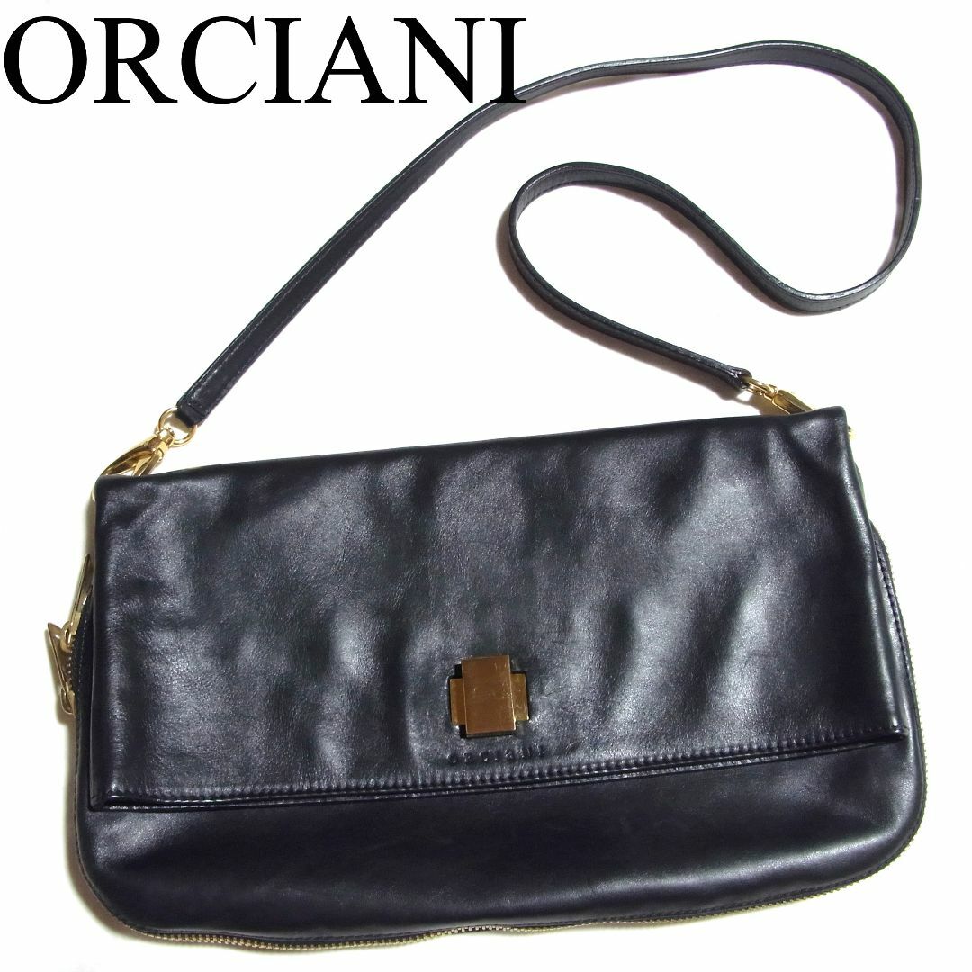 ORCIANI(オルチアーニ)のORCIANI オルチアーニ 2way レザー ショルダーバッグ クラッチバッグ レディースのバッグ(ショルダーバッグ)の商品写真
