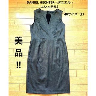 ディノス(dinos)のDANIEL HECHTER 40サイズL パーティードレスフォールワンピース服(ひざ丈ワンピース)