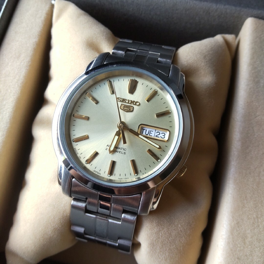 SEIKO5 セイコーファイブ 7S26-03S0 ゴールド シルバー 自動巻き
