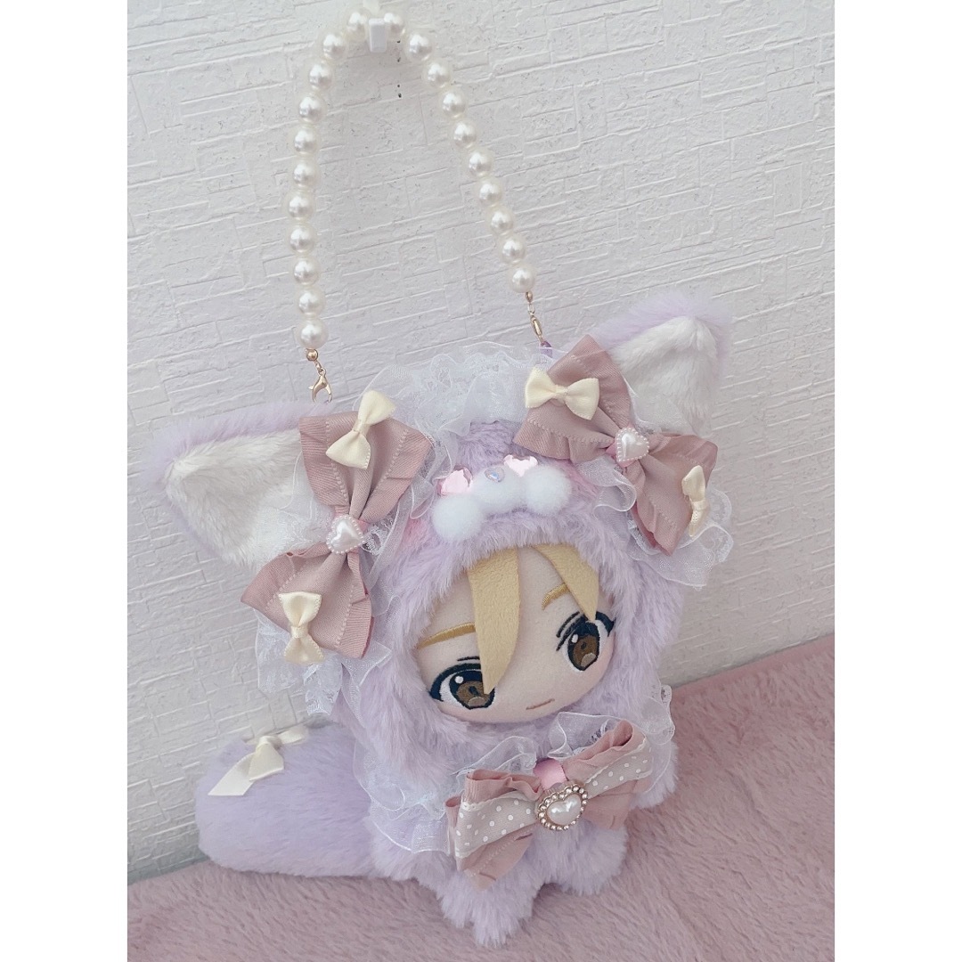 あんスタ♡ぬい服♡韓国風ロリータゆめかわ姫系♡天使の羽ねこの着ぐるみ♡パープル