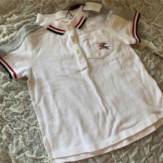 バーバリー(BURBERRY)の値下げ　新品　未使用　バーバリー　ポロシャツ　白　3歳　100 キッズ(Tシャツ/カットソー)