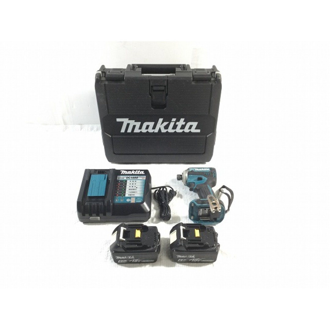 ☆品☆makita マキタ 18V インパクトドライバ TD171DRGX 青/ブルー 6.0Ah バッテリー2個 充電器 76782バイク