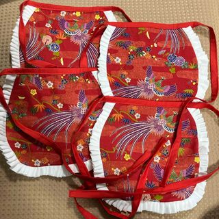 専用　お地蔵様　前掛け　4枚　よだれかけ  フリル付　リバーシブル　ハンドメイド(インテリア雑貨)