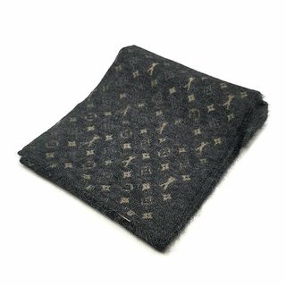 ルイヴィトン(LOUIS VUITTON)の美品 ルイヴィトン モヘアマフラー スモノグラム柄 03-23080808(マフラー/ショール)