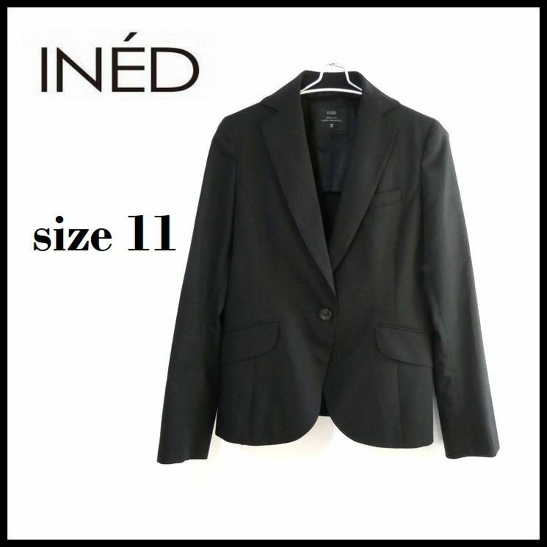 INED(イネド)のイネド レディース ジャケット テーラードジャケット ストライプ Mサイズ レディースのジャケット/アウター(テーラードジャケット)の商品写真