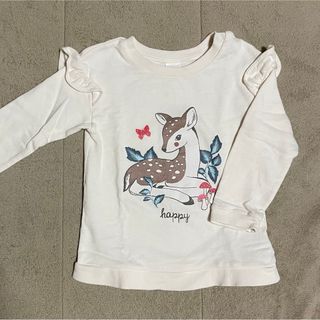 エイチアンドエム(H&M)のH&M 長袖トップス フリル キッズ ベビー しか ちょうちょ zaragap(Ｔシャツ)