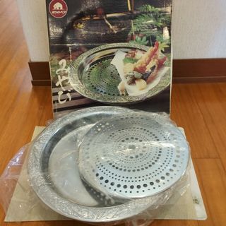 新品未使用♥ 最高級三重メッキ 回転オードブルサーバー 水切プレート付(食器)