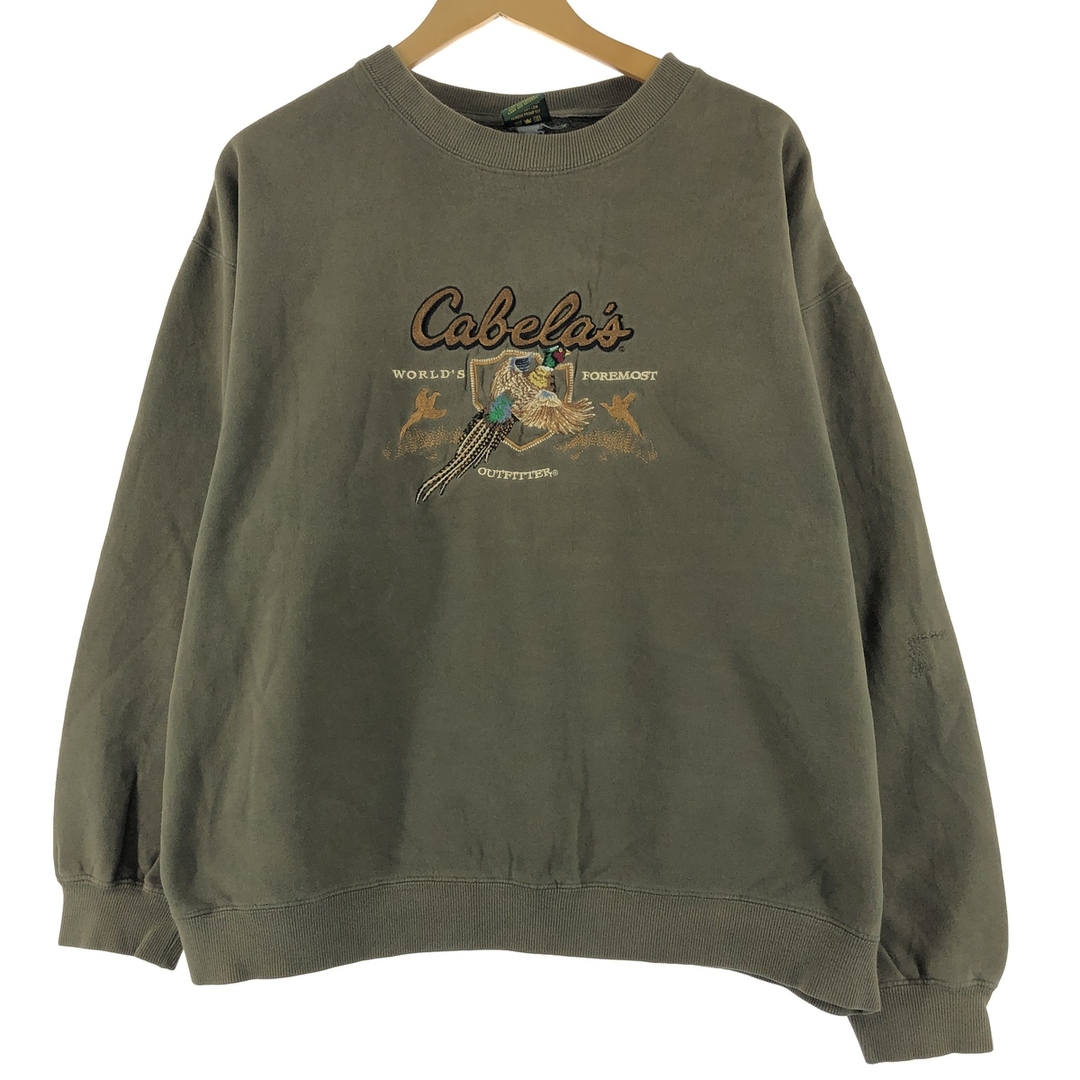 カベラス Cabelas 刺繍 ロゴスウェット トレーナー メンズXL /eaa353042