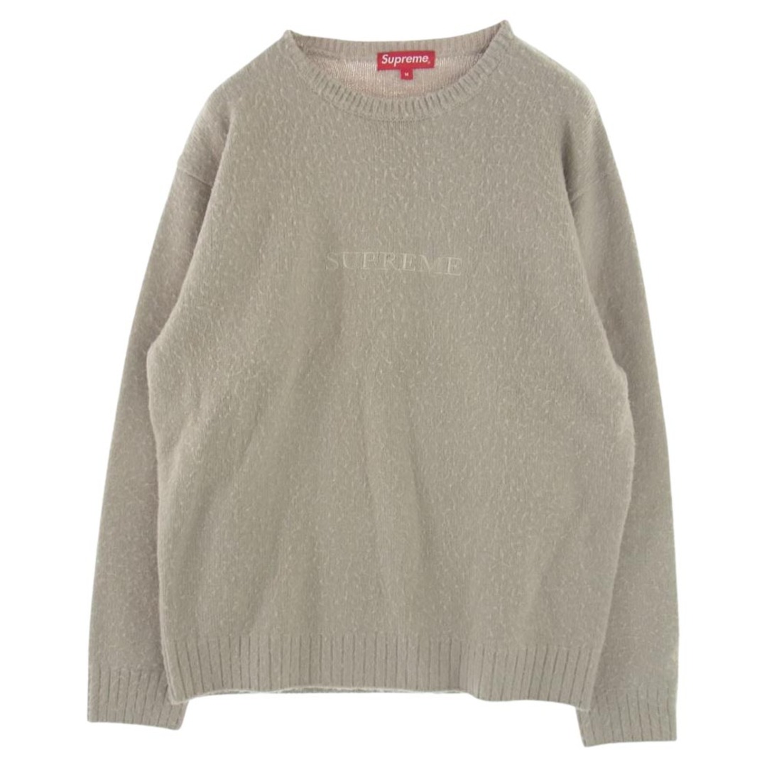 Supreme シュプリーム ニット 21AW Pilled Sweater パイル ブラッシュド ニット セーター ライトベージュ系 M