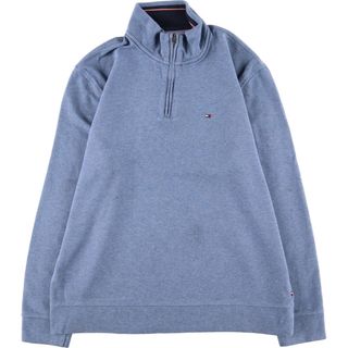 トミーヒルフィガー(TOMMY HILFIGER)の古着 トミーヒルフィガー TOMMY HILFIGER ハーフジップスウェットシャツ トレーナー メンズL ヴィンテージ /eaa363785(スウェット)