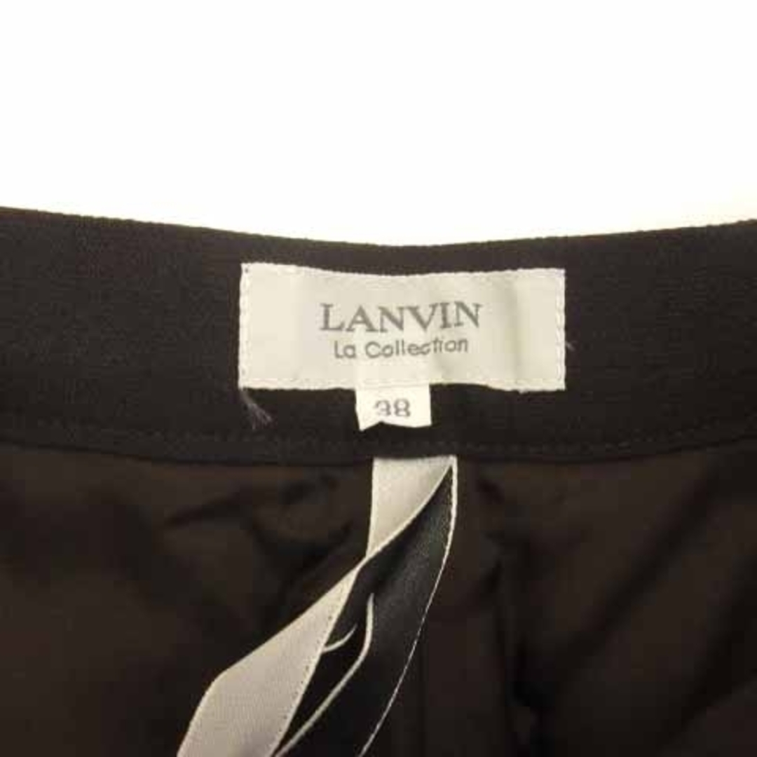 LANVIN(ランバン)のランバン スラックス タック パンツ ストライプ ブラウン 38 レディースのパンツ(その他)の商品写真