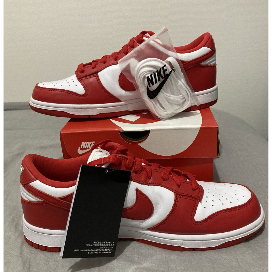 DUNK LOW SP  WHITE/UNIVERSITY RED