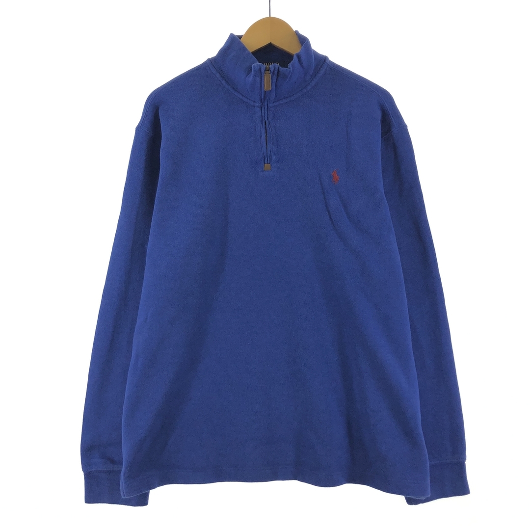 Ralph Lauren(ラルフローレン)の古着 ラルフローレン Ralph Lauren POLO RALPH LAUREN ハーフジップスウェットシャツ トレーナー メンズXL /eaa363781 メンズのトップス(スウェット)の商品写真