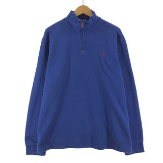 ラルフローレン(Ralph Lauren)の古着 ラルフローレン Ralph Lauren POLO RALPH LAUREN ハーフジップスウェットシャツ トレーナー メンズXL /eaa363781(スウェット)