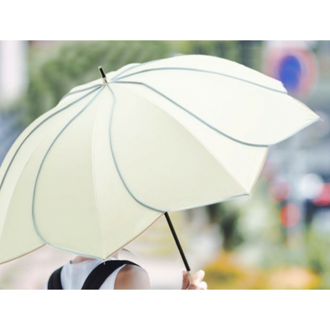 大人気　日焼け対策もバッチリ　花びら　日傘　兼用　雨傘　パイピング　 晴雨兼用