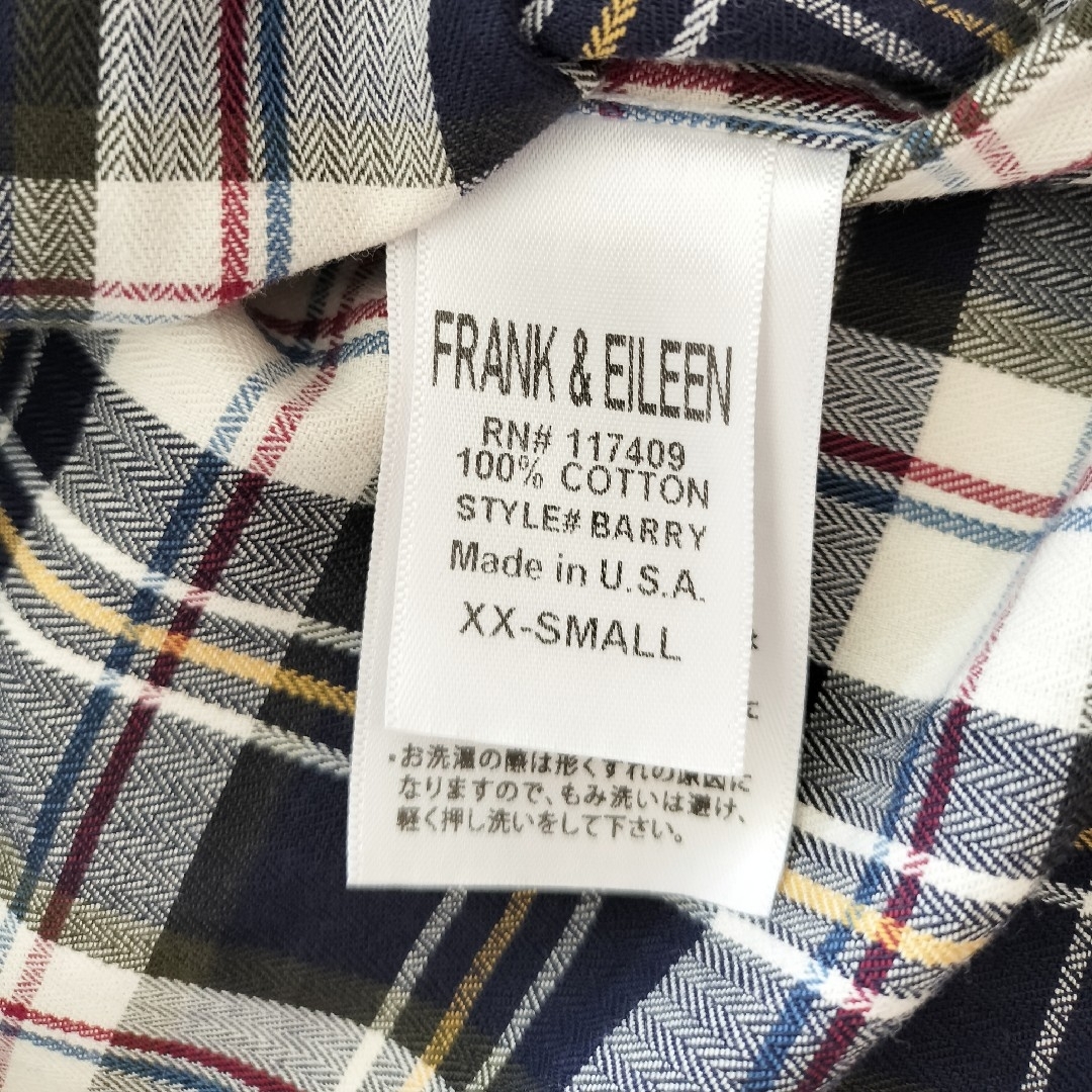 Frank&Eileen  ネイビーシャツ　100%コットン