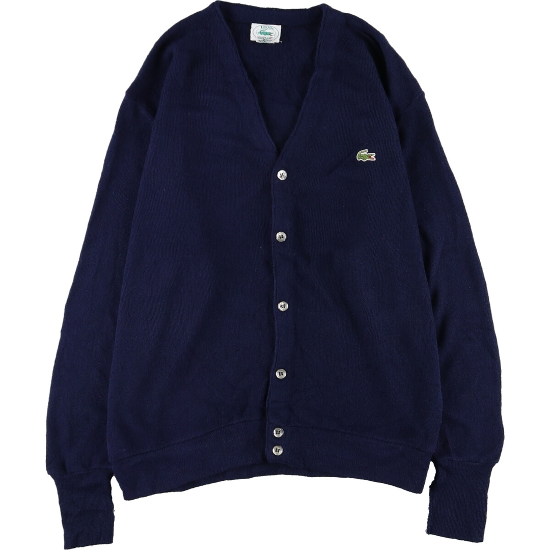 80年代 ラコステ LACOSTE IZOD アクリルニットカーディガン USA製 メンズL ヴィンテージ /eaa366721575cm肩幅