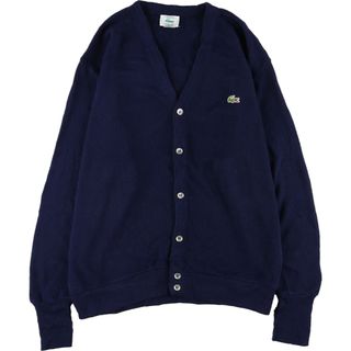 ラコステ(LACOSTE)の古着 80年代 ラコステ LACOSTE IZOD アクリルニットカーディガン USA製 メンズL ヴィンテージ /eaa366721(カーディガン)