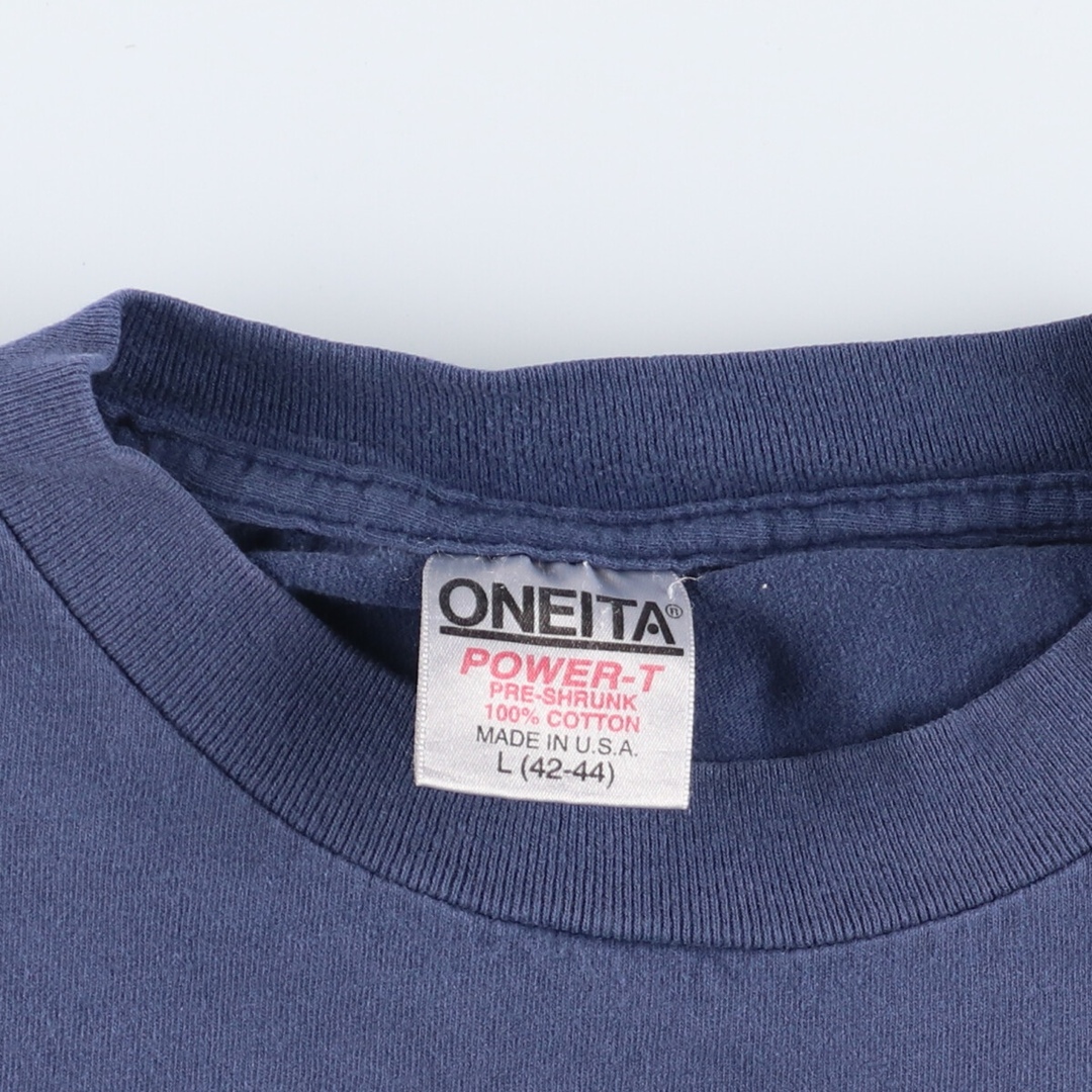 90年代 ONEITA バックプリント プリントTシャツ USA製 メンズL ヴィンテージ /eaa363447