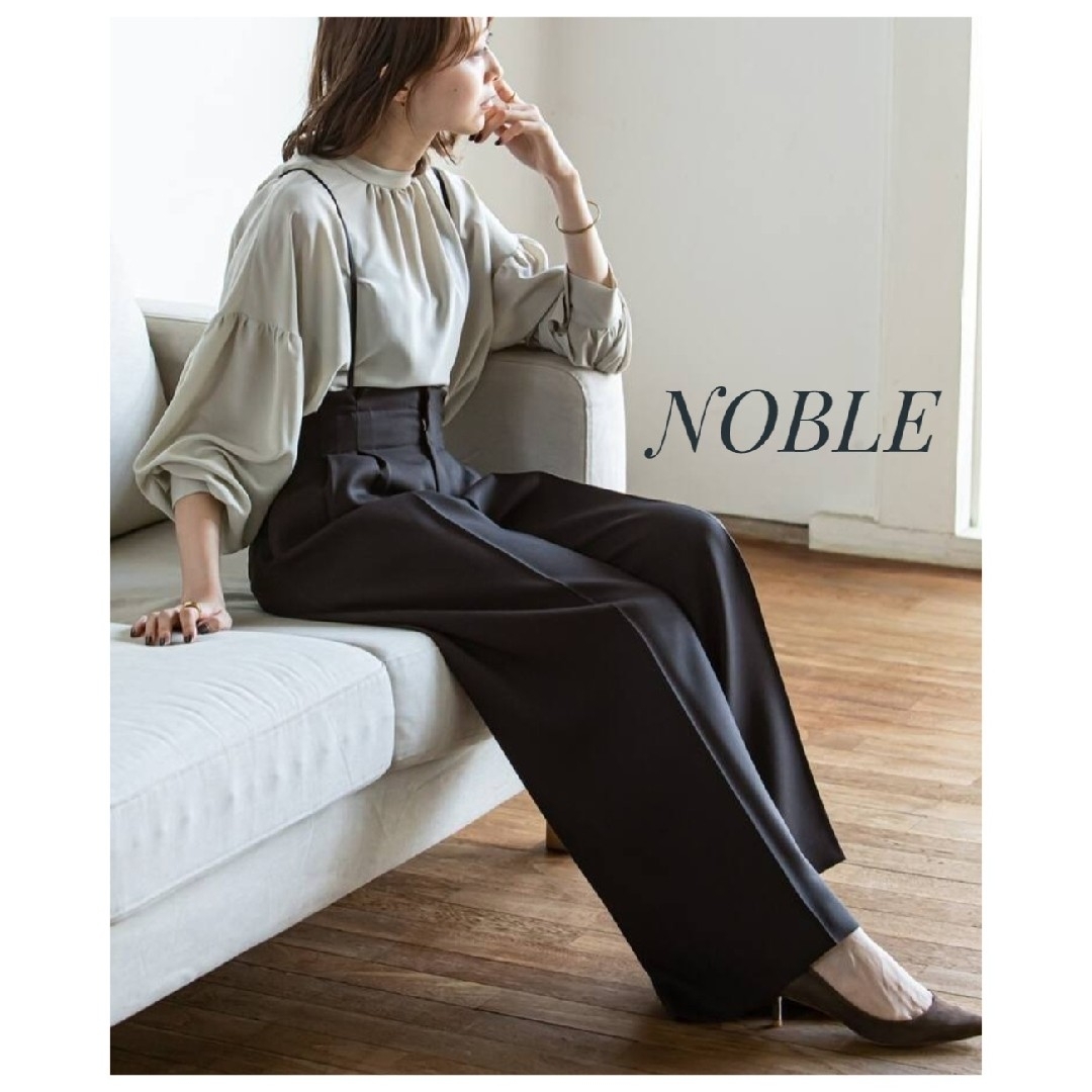 Noble 新品タグ付き NOBLE TRツイルショルダーストラップパンツ 完売品 ノーブルの通販 by sachi☺︎｜ノーブルならラクマ