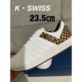 ✨新品✨K-SWISS KSL03 ケースイス　ホワイト　ブラウン　ゴールド