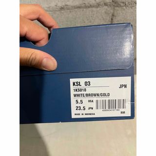 ✨新品✨K-SWISS KSL03 ケースイス　ホワイト　ブラウン　ゴールド