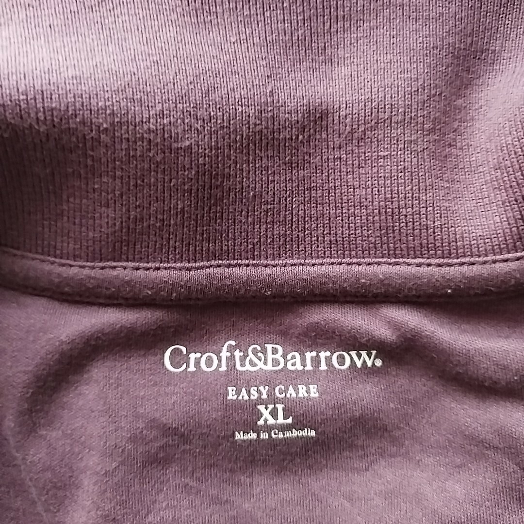 Croft&Barrow ポロシャツ　くすみ紫　XLサイズ　イージーケア メンズのトップス(ポロシャツ)の商品写真