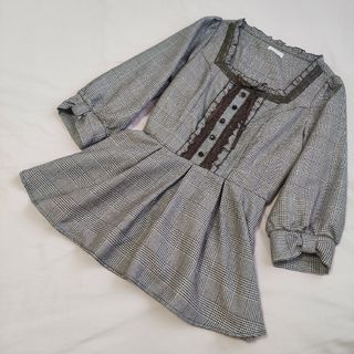 アクシーズファム(axes femme)のaxes femme*グレンチェック柄*チュニック(チュニック)