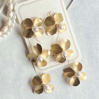 No.252  淡水パール　ブライダル　ウエディング　結婚式　ピアス　イヤリング(ピアス)