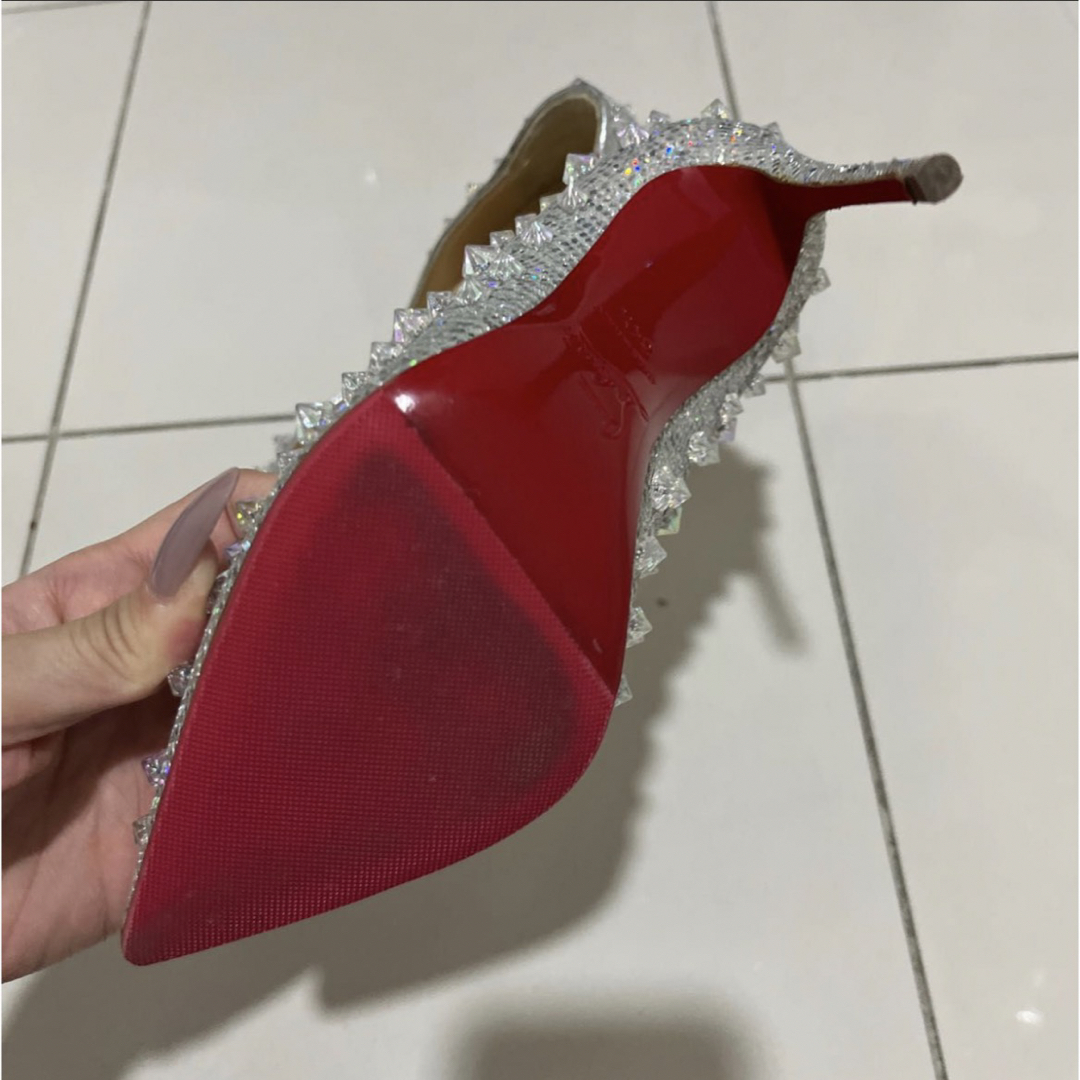 Christian Louboutin(クリスチャンルブタン)のクリスチャンルブタン グリッター レインボー スパイク パンプス レディースの靴/シューズ(ハイヒール/パンプス)の商品写真