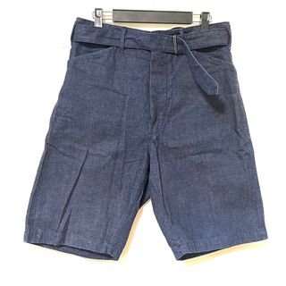 コモリ(COMOLI)のCOMOLI コモリ　ベルテッドデニム　ショートパンツ　1 美品　2017SS(ショートパンツ)