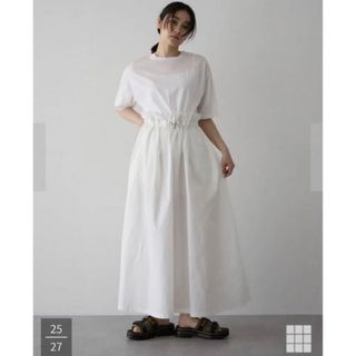 ジャーナルスタンダード(JOURNAL STANDARD)のGARAGE OF GOOD CLOTHING タフタドッキングワンピース　白(ロングワンピース/マキシワンピース)