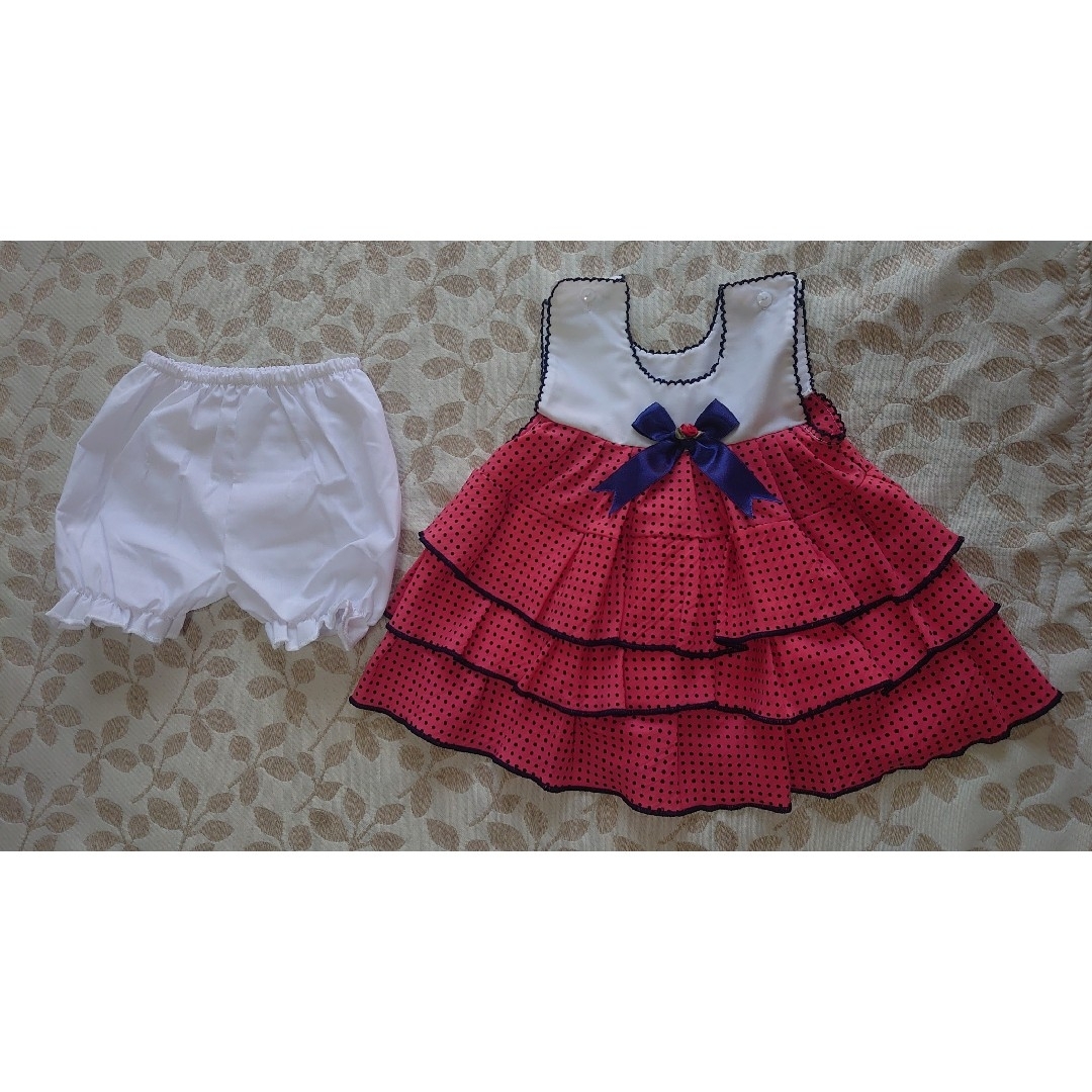 ベビードレス キッズ 女の子 Baby dress with pants キッズ/ベビー/マタニティのキッズ服女の子用(90cm~)(ワンピース)の商品写真