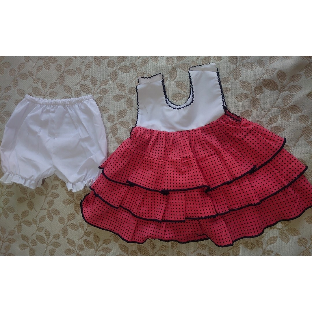 ベビードレス キッズ 女の子 Baby dress with pants キッズ/ベビー/マタニティのキッズ服女の子用(90cm~)(ワンピース)の商品写真