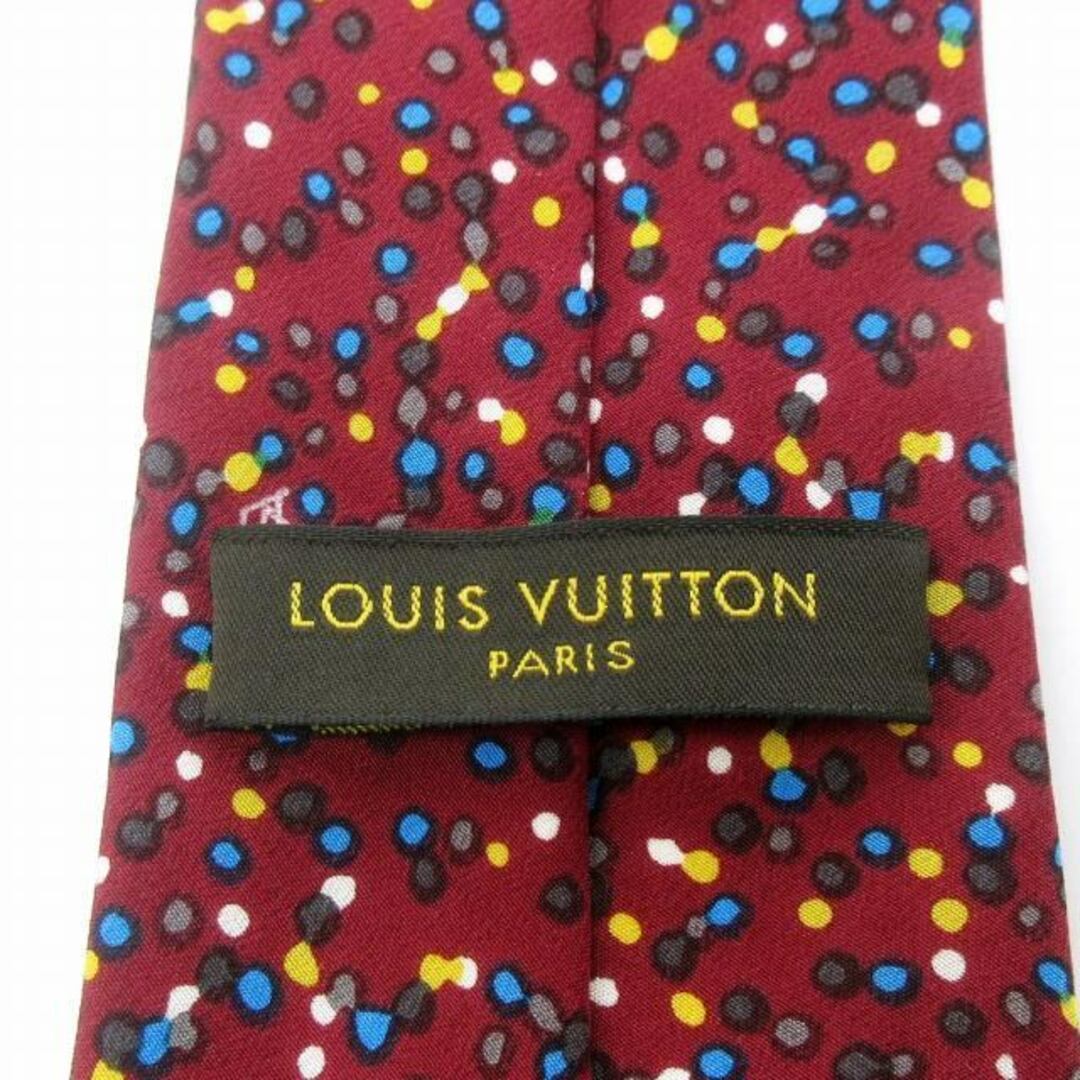 LOUIS VUITTON(ルイヴィトン)のルイヴィトン 美品 ネクタイ シルク ドット調 総柄 赤茶 ブラウン 系 メンズのファッション小物(ネクタイ)の商品写真