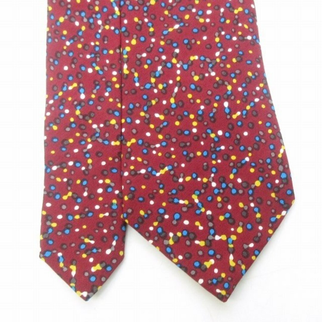 LOUIS VUITTON(ルイヴィトン)のルイヴィトン 美品 ネクタイ シルク ドット調 総柄 赤茶 ブラウン 系 メンズのファッション小物(ネクタイ)の商品写真