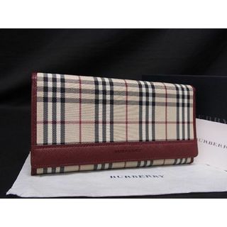 バーバリー(BURBERRY)の■新品■未使用■BURBERRY バーバリー ノバチェック ナイロンキャンバス 二つ折り 長財布 ウォレット 小銭入れ ベージュ系 AN9229 (財布)