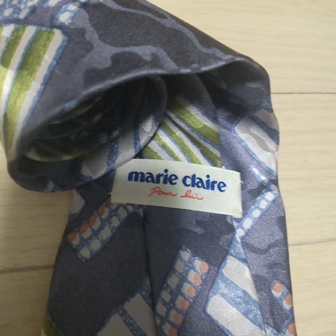 Marie Claire(マリクレール)のmarie claire マリクレール ブルー 総柄 絵画  シルク ネクタイ メンズのファッション小物(ネクタイ)の商品写真