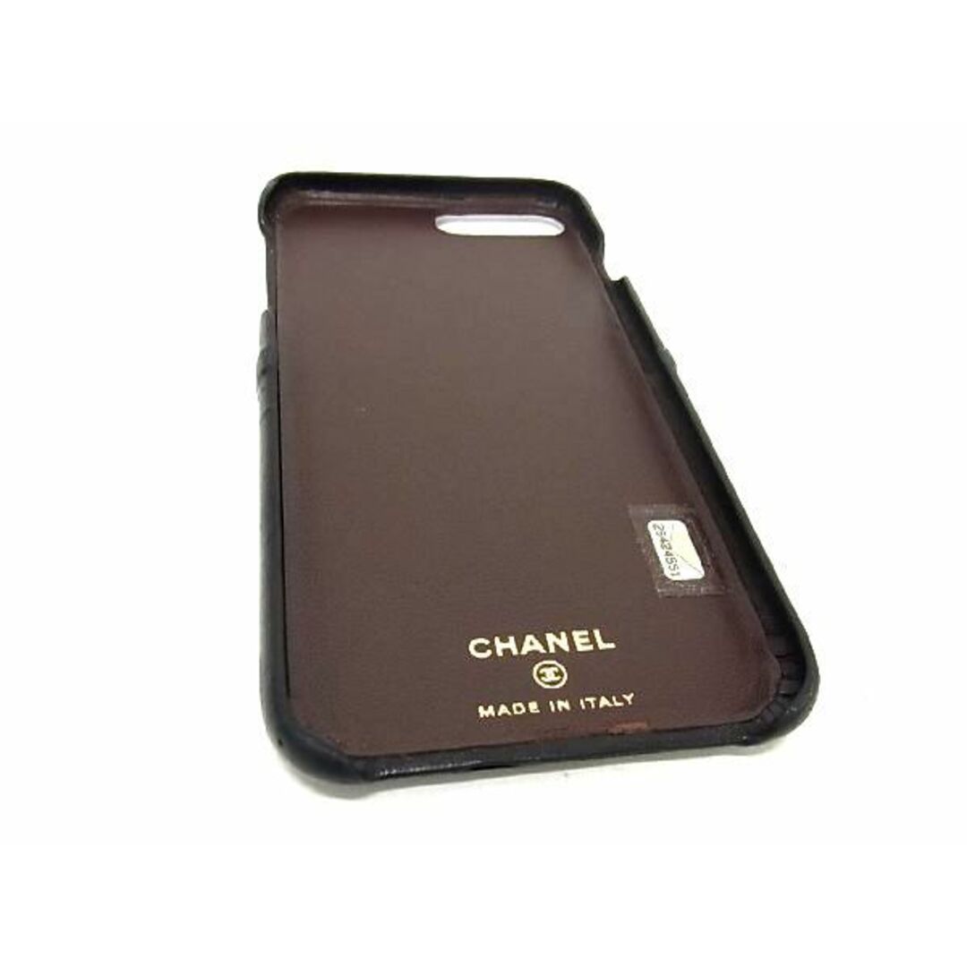 CHANEL シャネル ココマーク マトラッセ レザー iPhone7/8Plus対応 アイフォンケース スマホケース ブラック系 BG2031
