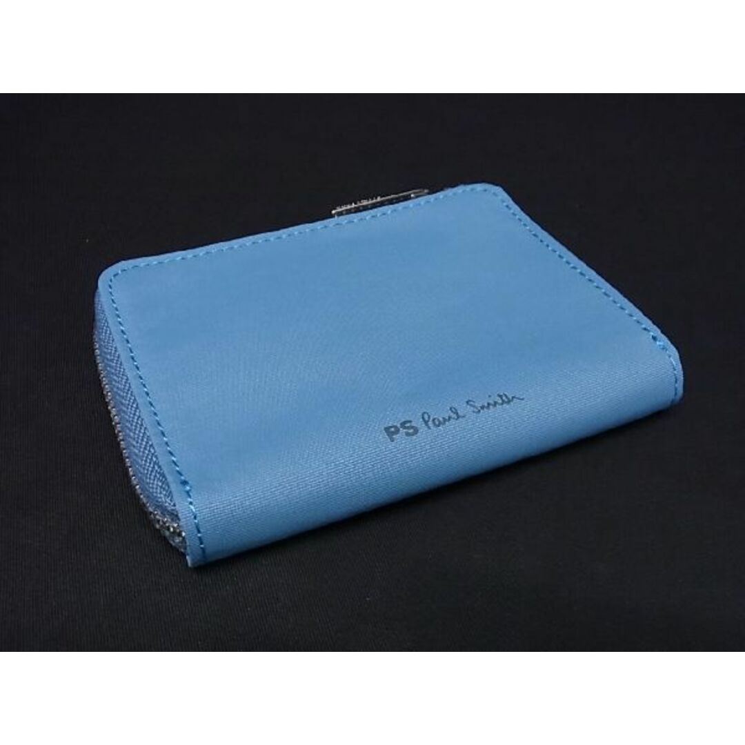 Paul Smith(ポールスミス)の■新品■未使用■ PS Paul Smith ピーエスポールスミス ナイロン L字ファスナ― コインケース カード入れ ライトブルー系 BE1320 メンズのファッション小物(折り財布)の商品写真