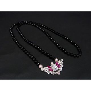 スワロフスキー(SWAROVSKI)の■新品■未使用■ SWAROVSKI スワロフスキー Blanche ブランシェ  クリスタル カラーストーン ネックレス アクセサリー ブラック系 AN2828(ネックレス)